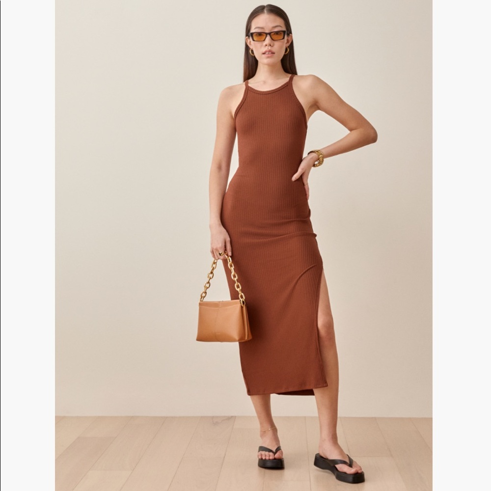 NWT Reformation Jael Dress in Chestnut